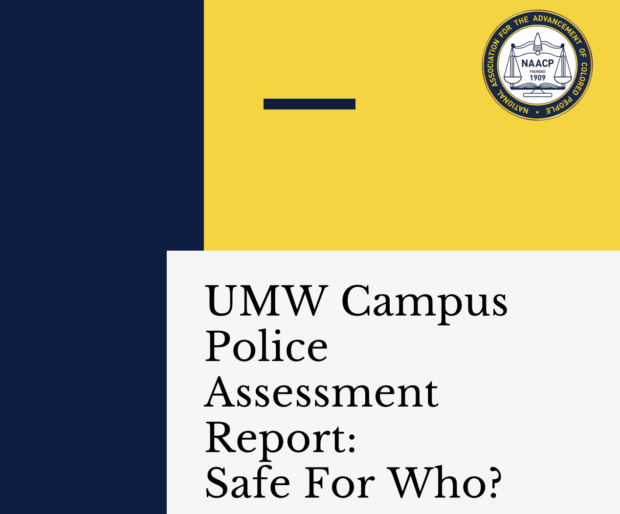 UMW’s NAACP releases police evaluation report