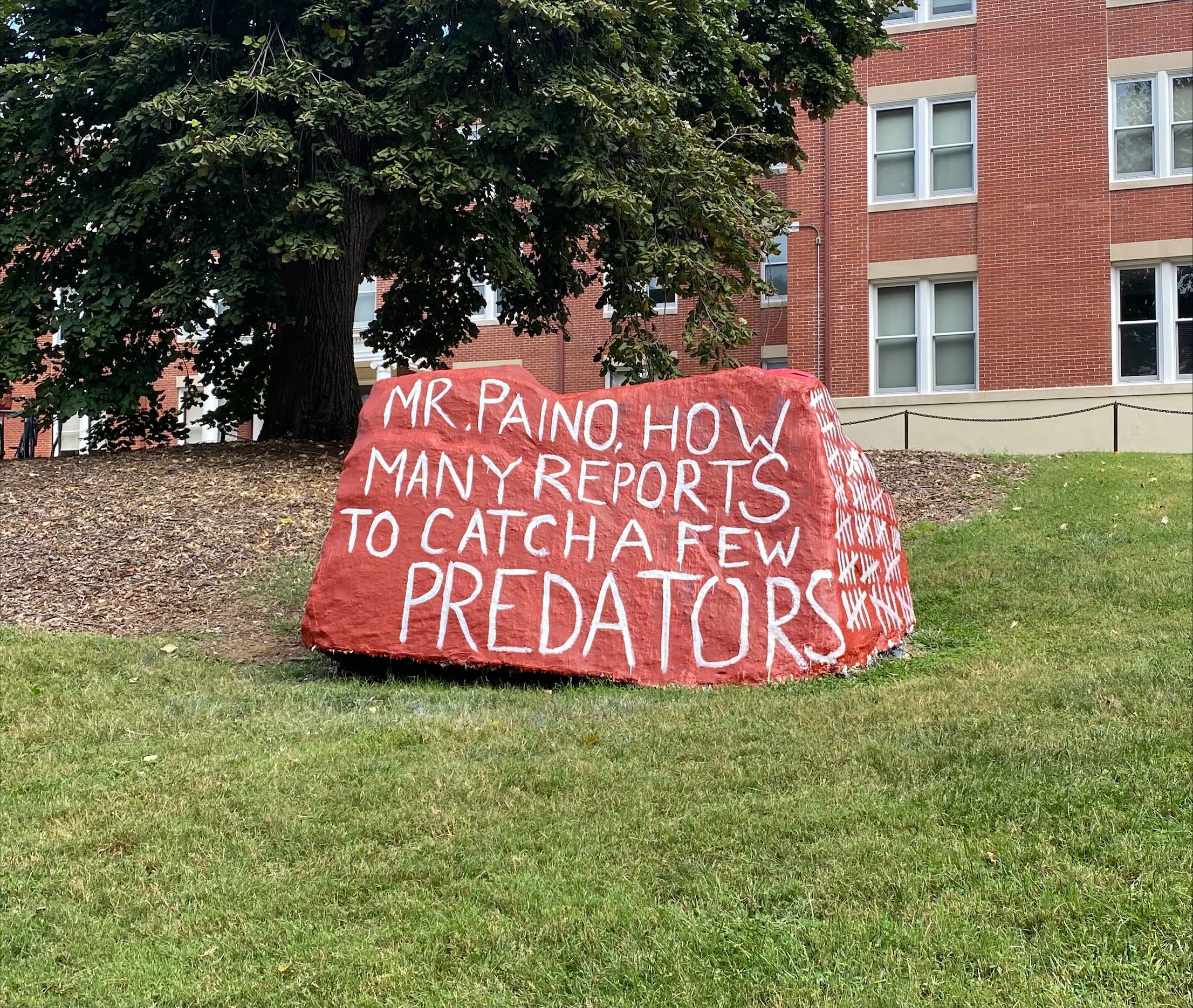 Recent rock painting calls attention to safety concerns involving harassment and predatory behavior