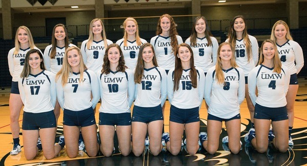 the umw volleyball team group photo