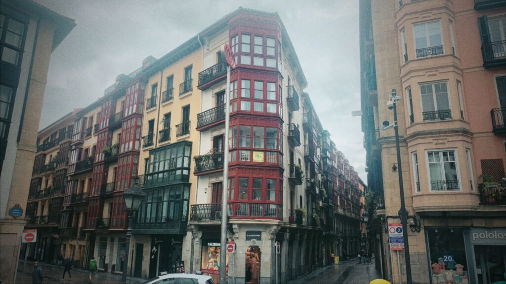 A very pretty and colorful building in Spain