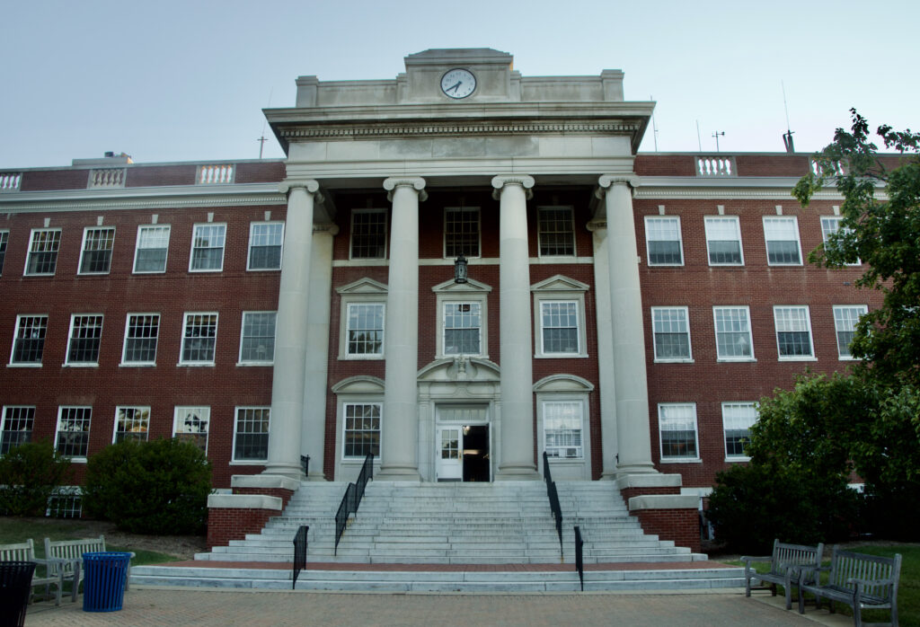 Picture of the front of George Washington Hall